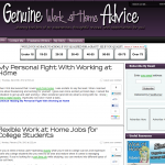 Genuine Work at Home Advice