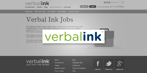Verbalink Work at home transcription review
