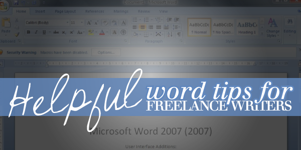 word tips for freelance writers