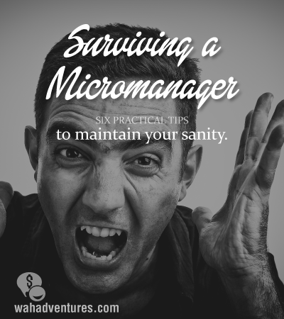Surviving a Micromanager- 6 tips to maintaining your sanity and some level of control when working with a micromanager.