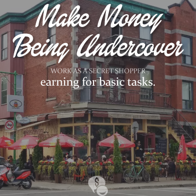Work your own schedule undercover as a field agent for a secret shopping company.
